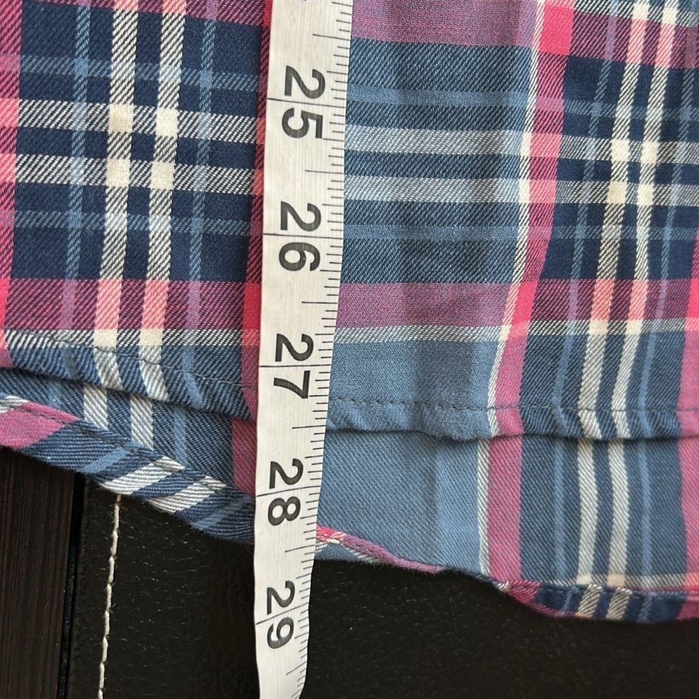 Disney Toy Story 4 Cakeworthy Bo Peep Plaid Flannel Button Up Shirt Top Sz L NEW - Picture 12 of 12